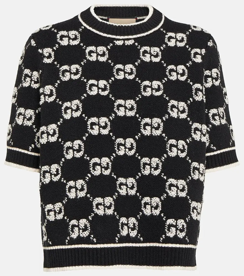 Gucci GG jacquard wool bouclé top