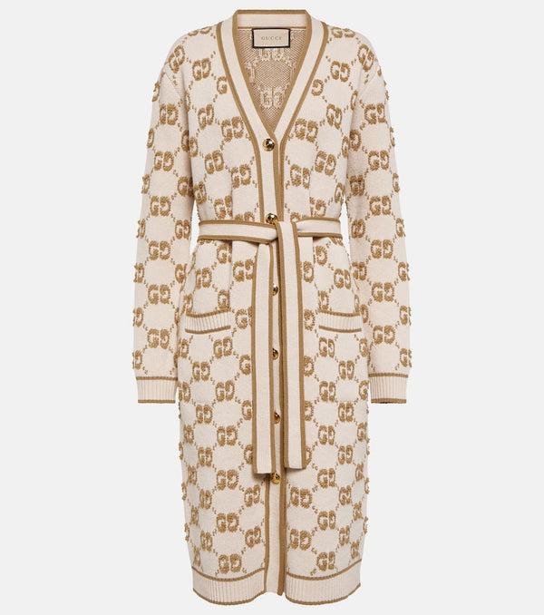 Gucci GG jacquard wool cardigan | LYBSTORE