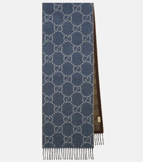 Gucci GG jacquard wool scarf