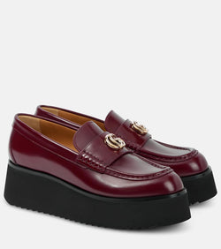 Gucci GG leather platform loafers