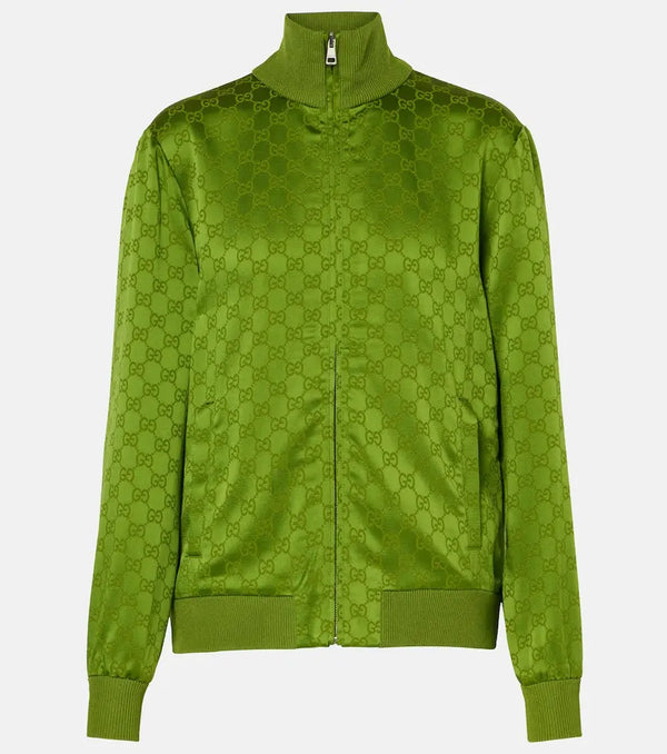 Gucci GG satin jacquard jacket | LYBSTORE