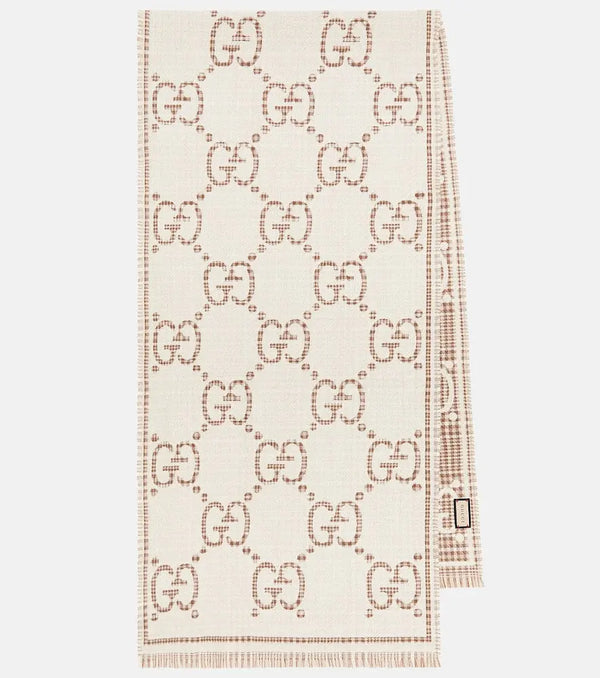 Gucci GG wool-blend jacquard scarf