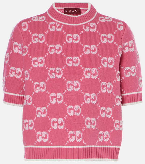 Gucci GG wool bouclé jacquard top