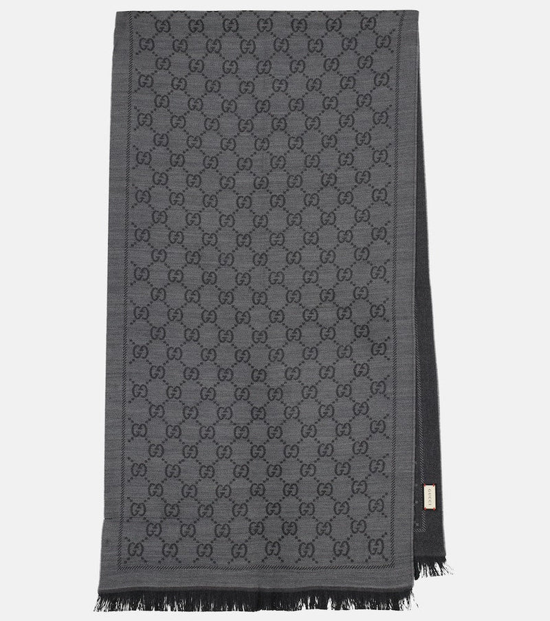 Gucci GG wool jacquard scarf