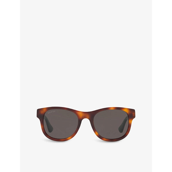 Gucci GG0003SN tortoiseshell wayfarer-frame acetate sunglasses | LYBSTORE