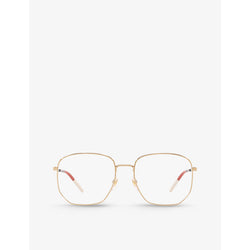 Gucci GG0396O hexagon-frame metal glasses