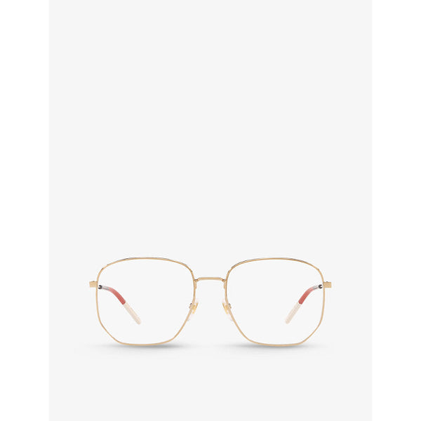 Gucci GG0396O hexagon-frame metal glasses | LYBSTORE