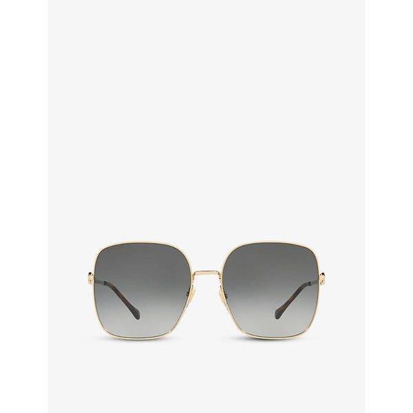 Gucci GG0879S square-frame glass and metal sunglasses | LYBSTORE