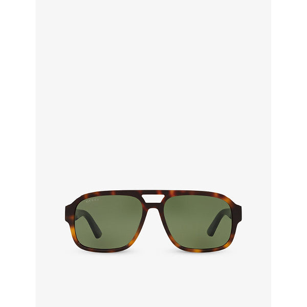 Gucci GG0925S pilot-frame acetate sunglasses | LYBSTORE