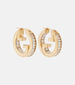 Gucci Gucci Blondie embellished hoop earrings