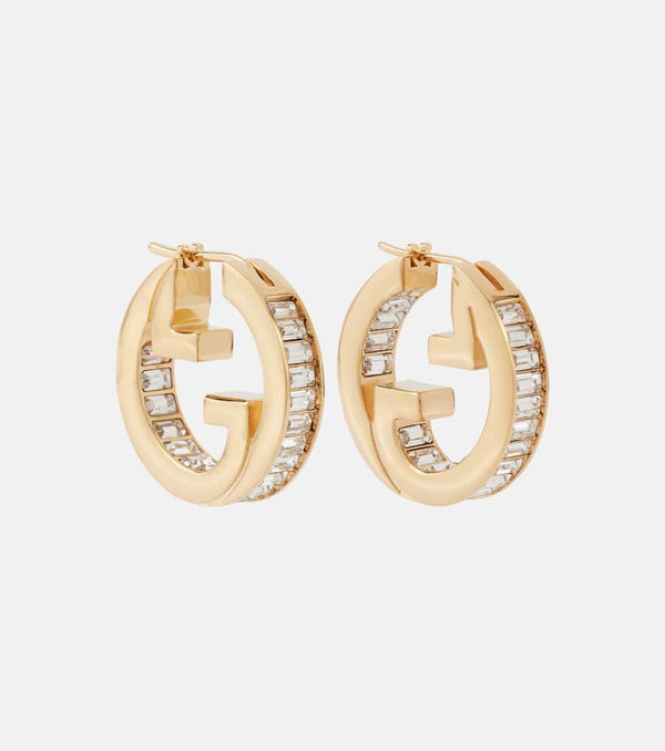 Gucci Gucci Blondie embellished hoop earrings