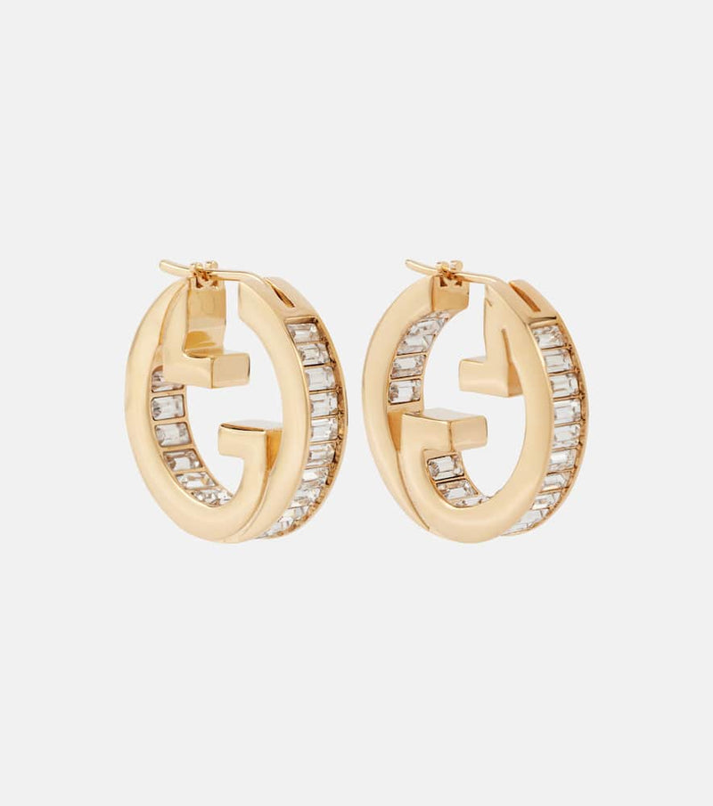 Gucci Gucci Blondie embellished hoop earrings