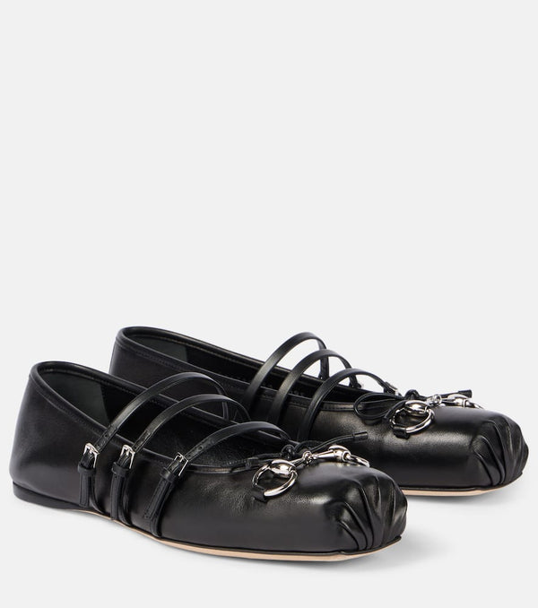 Gucci Gucci Horsebit leather ballet flats