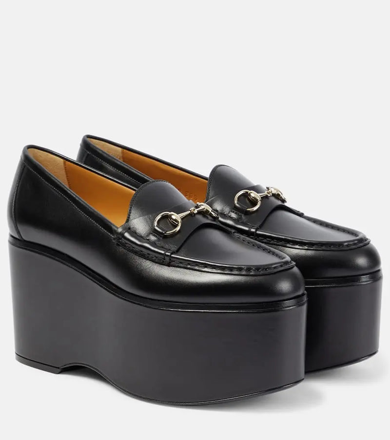 Gucci Gucci Horsebit leather platform loafers