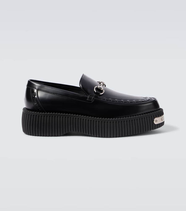 Gucci Gucci Horsebit leather platform loafers