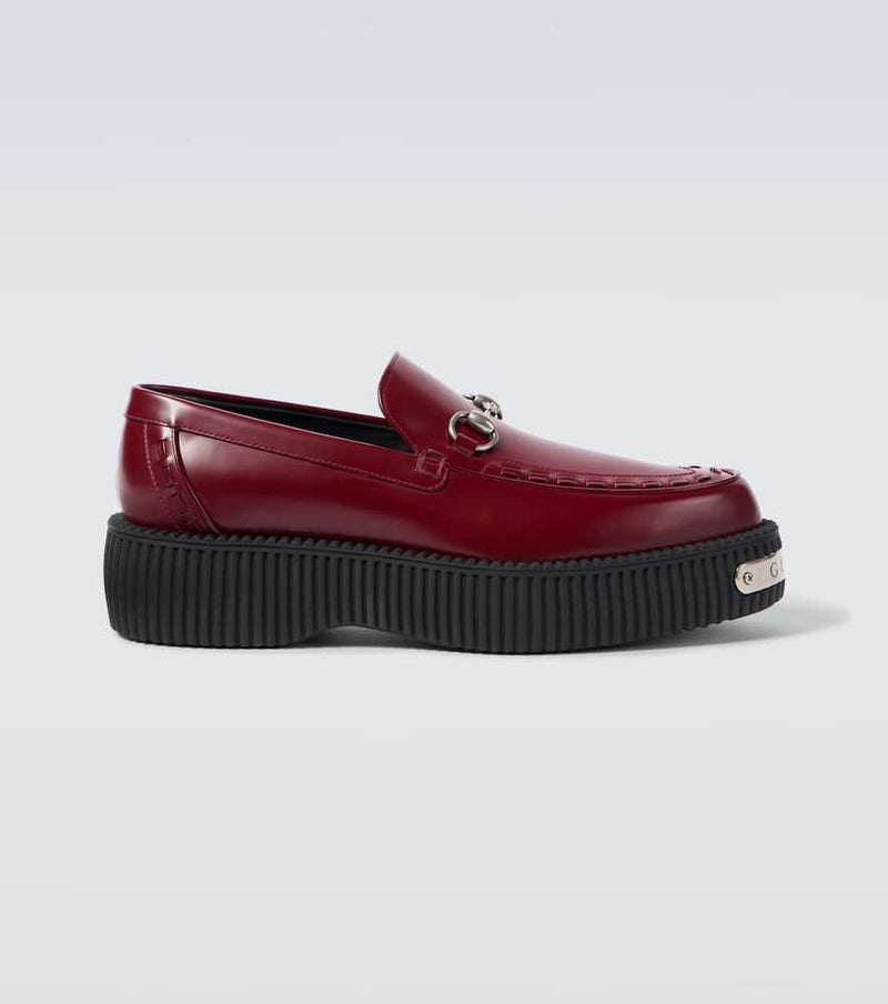 Gucci Gucci Horsebit leather platform loafers