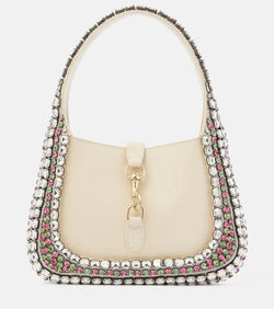 Gucci Gucci Jackie Small crystal-embellished leather shoulder bag