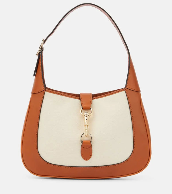 Gucci Gucci Jackie Small leather-trimmed shoulder bag | LYBSTORE