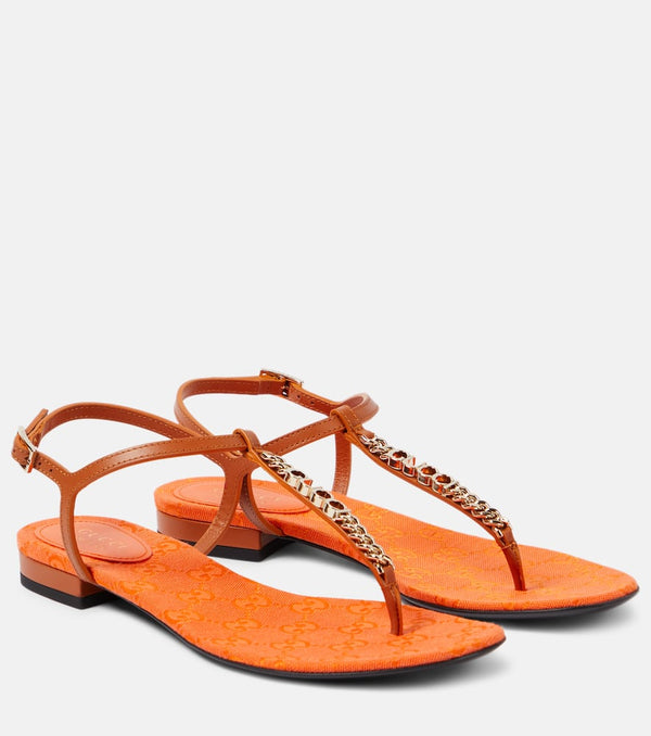 Gucci Gucci Signoria leather thong sandals