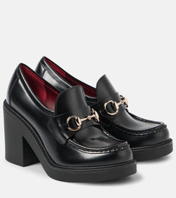 Gucci Horsebit leather loafer pumps