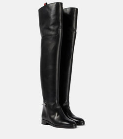 Gucci Horsebit leather over-the-knee boots