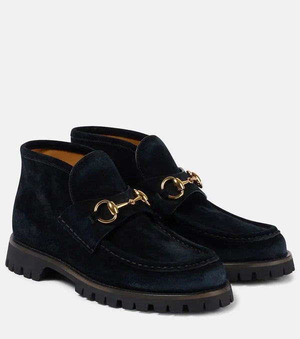 Gucci Horsebit suede ankle boots | LYBSTORE