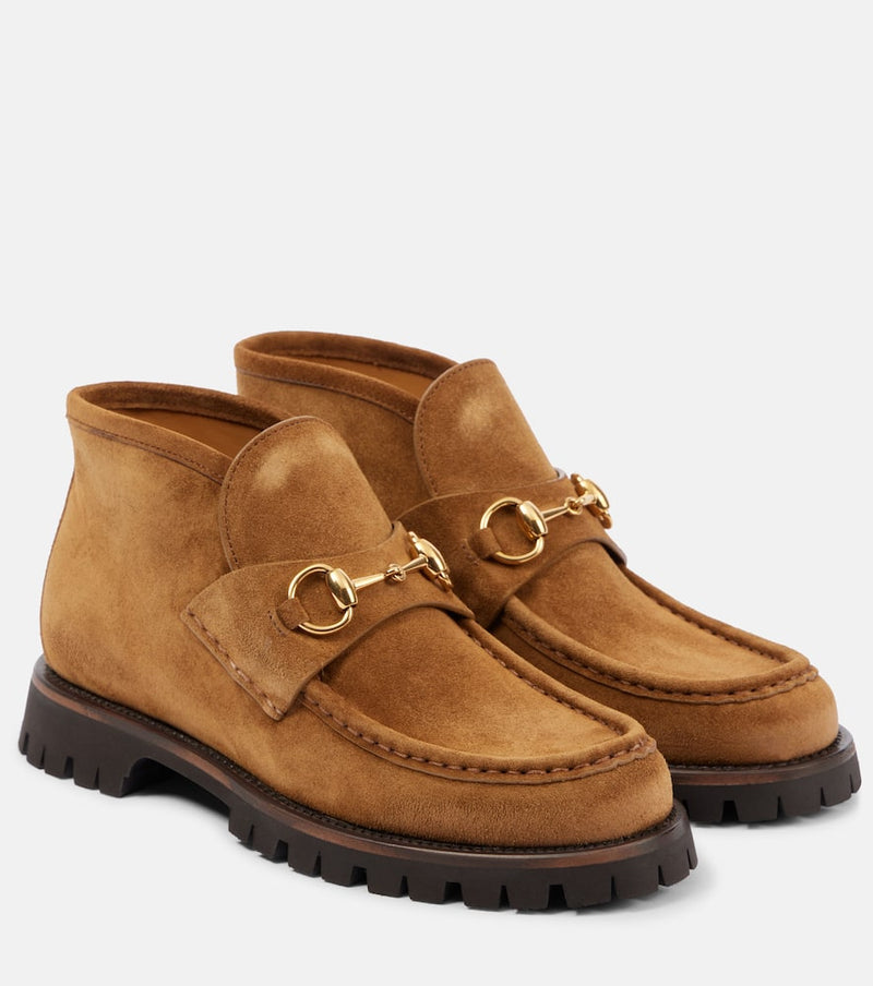 Gucci Horsebit suede ankle boots