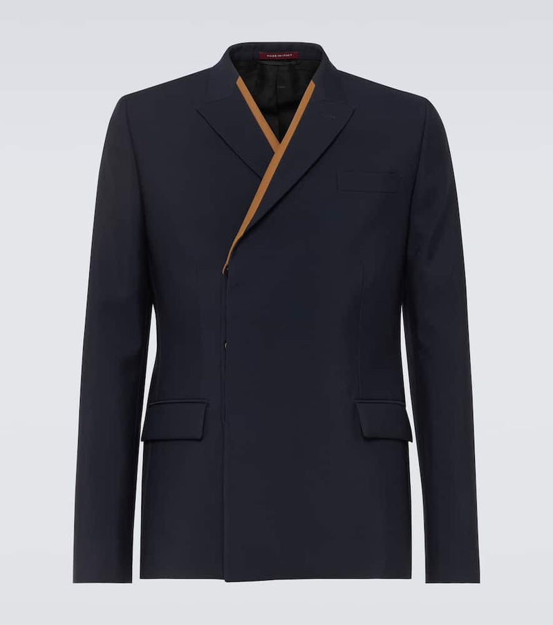 Gucci Intarsia wool satin blazer