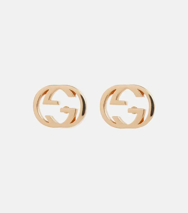 Gucci Interlocking G 18kt gold earrings | LYBSTORE