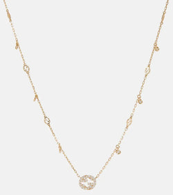 Gucci Interlocking G 18kt gold necklace with diamonds | LYBSTORE