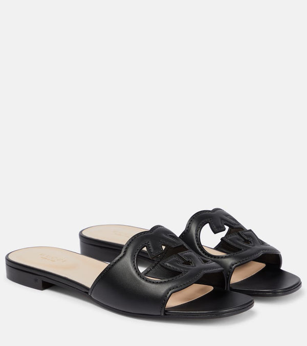 Gucci Interlocking G cutout leather sandals