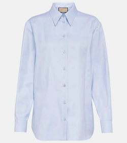 Gucci Interlocking G jacquard cotton shirt | LYBSTORE