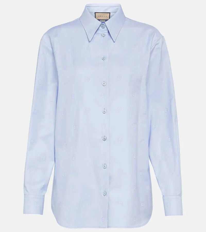 Gucci Interlocking G jacquard cotton shirt | LYBSTORE