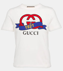 Gucci Interlocking G printed cotton T-shirt | LYBSTORE