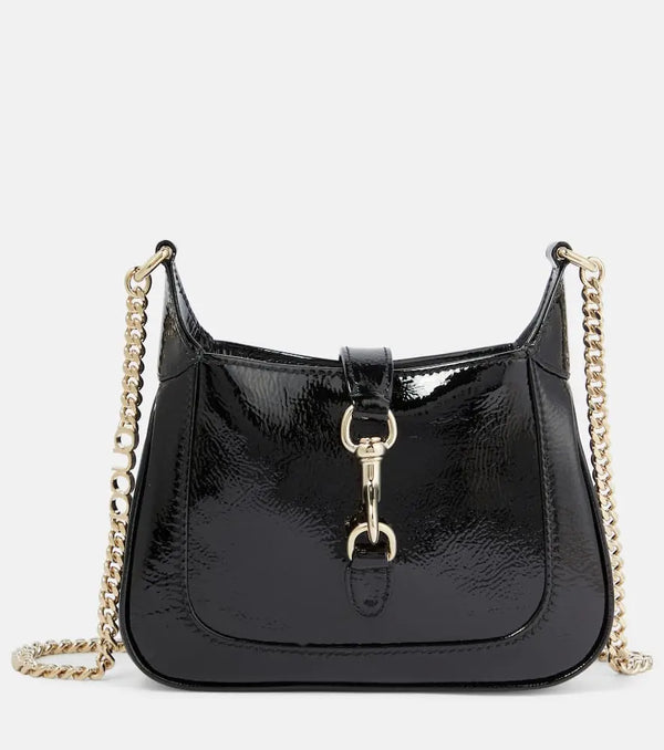 Gucci Jackie Notte Mini patent leather crossbody bag | LYBSTORE