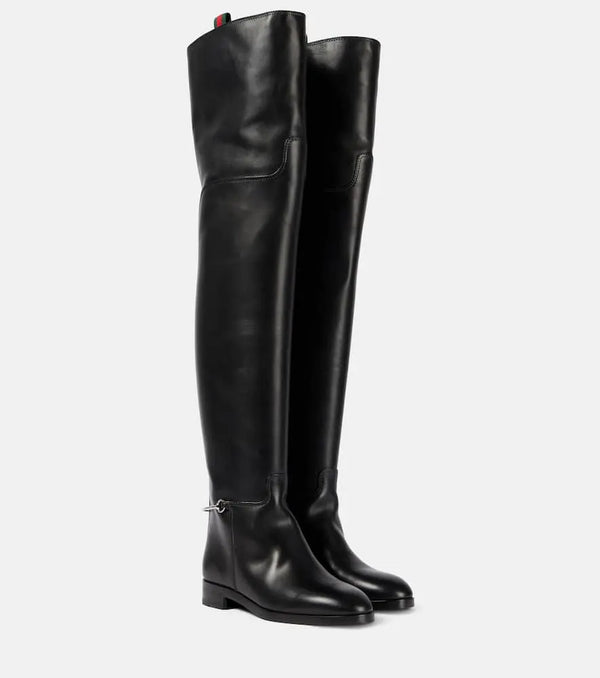 Gucci Leather over-the-knee boots | LYBSTORE