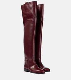 Gucci Leather over-the-knee boots