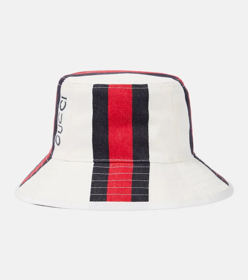 Gucci Logo cotton canvas bucket hat | LYBSTORE