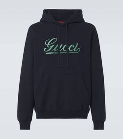 Gucci Logo cotton jersey hoodie