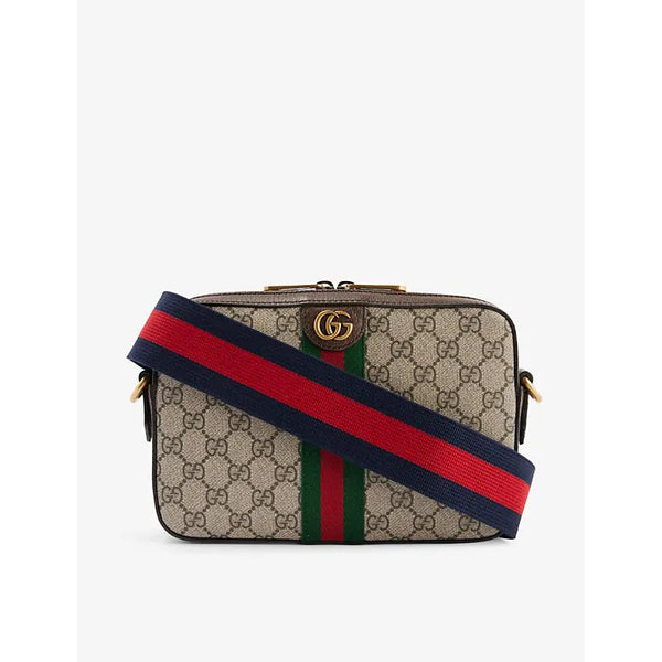 Gucci Monogram-pattern brand-plaque canvas cross-body bag | Gucci