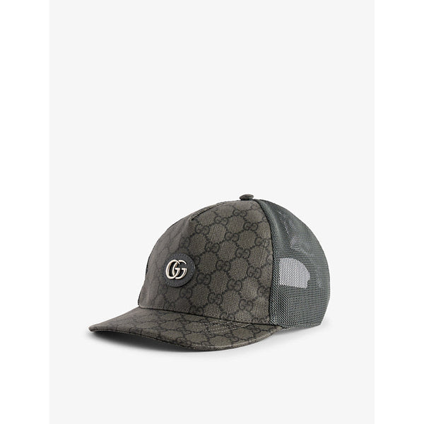 Gucci Monogram-pattern cotton-blend baseball cap | LYBSTORE