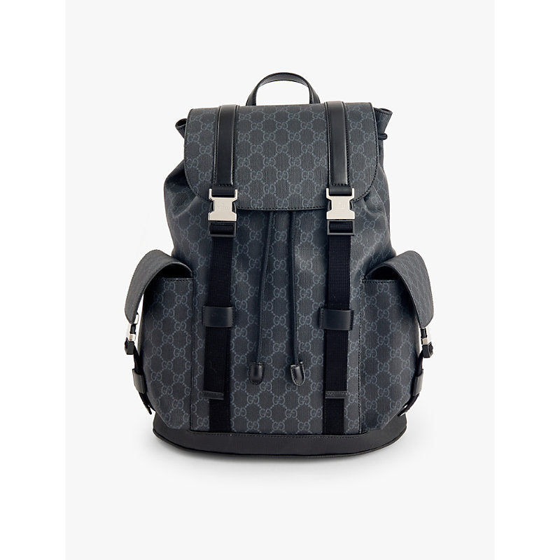 Mens Gucci Monogram-print coated-canvas backpack