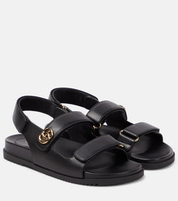 Gucci Moritz GG leather sandals