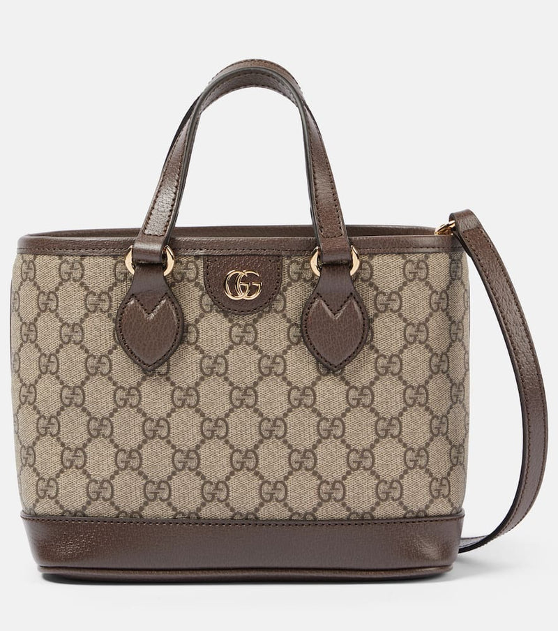 Gucci Ophidia Mini leather-trimmed tote bag