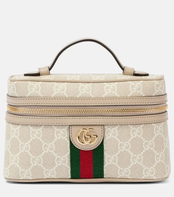 Gucci Ophidia Super Mini leather-trimmed shoulder bag