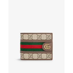 Mens Gucci Ophidia logo-embroidered canvas wallet