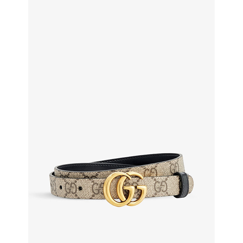 Womens Gucci Reversible logo-buckle leather belt