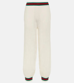 Gucci Ribbed-knit wool sweatpants | LYBSTORE