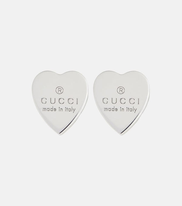 Gucci Sterling silver heart earrings