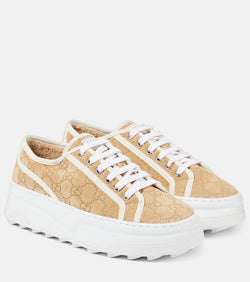 Gucci Tennis Trek GG suede platform sneakers